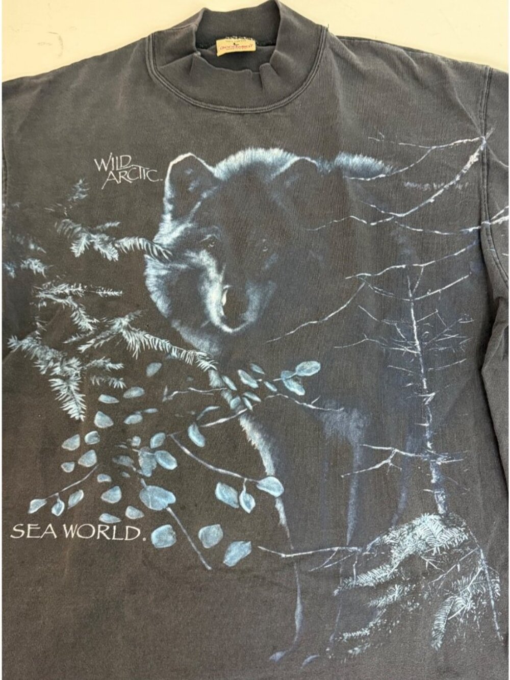 Vintage Sea World Wild Arctic Wolf Graphic Long Sleeve T Shirt Mens Sz L USA - Picture 3 of 6